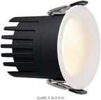 2 Pcs 3 Inch LED Recessed Light, 3.0 in Cutout Trimless Canless Lamp, 12W 4000K Full Spectrum, CRI 98 Dimmable Recessed Ceiling Light for Living Room Kitchen, Frameless Aluminum Spotlight - Image 6