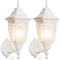EMART Dusk to Dawn Outdoor Porch Light with Bulb, Wall Lamp(2 Pack, White) by EMART
