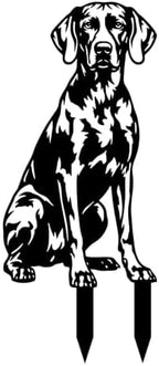 Dog Metal Garden Stake - Weatherproof Dog Silhouette Yard Art, Decorative Outdoor Sign for Lawn & Patio, Heartfelt Gift for Treeing Walker Coonhound Lovers(Sit,14") by VORISCAPE