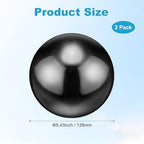 M METERXITY 2-Pack Garden Gazing Globes Ball 5.4 Inch 201 Stainless Steel Hollow Mirror Reflective Floating Ball for Garden/Pond/Home/Yard Outdoor Decoration [Gloss Black] - Image 3