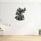 Butterfly and Sundial Vine Design Metal Wall Art Metal Outdoor Decor Metal Signs Elegant Vintage Wall Decor Home Decoration for Living Room Bedroom Garden Patio (Black,16inch) - Image 3