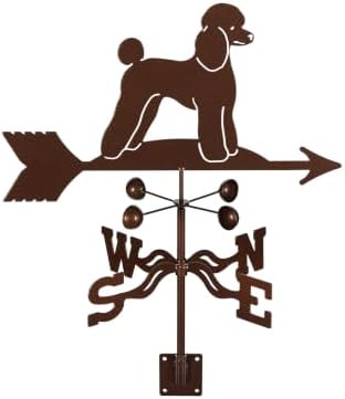 EZ Vane Steel Poodle Dog Weathervane with Wind Cups — Post Mount by E-ZVane