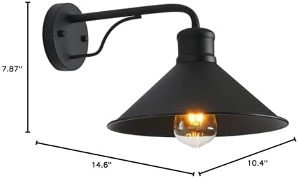1 Pack Outdoor Wall Lights Wall Mount for House, Front Porch Wall Light Fixtures Wall Mount, Farmhouse Wall Sconce, Classic Barn Lights Outdoor & Indoor-E26 Socket - Image 7