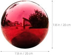 Xmas Stainless Steel Reflective Gazing Ball, Red 20cm Mirror Garden Globe - Image 7