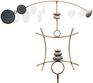 Zen Garden Spinner Kinetic Wind Sculpture | Balanced Arch Yard Decor with Rock Cairn and Stake | Relaxing Metal Art Wind Vane | Large | Handmade in The USA - Image 5