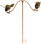 Rustic Metal Double Owl Balancer Kinetic Spinning Outdoor Garden Stake, Wind Sculpture Yard Art Center Piece - Image 3