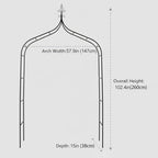 Thick Gothic Pointed Metal Garden Arch Rust-Proof for Climbing Vines Roses - Image 4