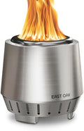 East Oak Fuoco 7 Inch Tabletop Smokeless Fire Pit, 3-in-1 Ash Pan Portable Wood & Pellet Tabletop Firepit, Easy Clean Up, Stainless Steel Mini Fire Pit for Outside, Backyard, Patio, Camping & Deck by EASTOAK