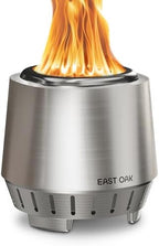 East Oak Fuoco 7 Inch Tabletop Smokeless Fire Pit, 3-in-1 Ash Pan Portable Wood & Pellet Tabletop Firepit, Easy Clean Up, Stainless Steel Mini Fire Pit for Outside, Backyard, Patio, Camping & Deck by EASTOAK