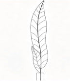 Oversize Leaf Metal Trellis, Tall Robust Plant Support Structure by Voumsil