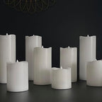 Stonebriar LED Pillar Candles — Remote & Timer, Real Wax Flameless Candles for Home Décor, Weddings & Events, Pack of 6, White, 3" x 8" - Image 7