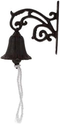 Cast Iron Vintage Wall Mounted Door Bell, Manually Shaking Hanging Bell by JEWEDECO