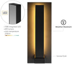 Globe Electric 60000128 10W Integrated LED Outdoor Wall Sconce, Bronze Finish, Modern Rectangle Frame, 650 Lumens, 2700K Warm White, Weather-Resistant, 12-Inch Height - Image 4