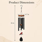 Memorial Wind Chimes for Loss of Loved One - 36 in Cardinal Wind Chimes, Sympathy Gifts for Bereavement, Deep Tone Home Garden Decor for Bereavement, Condolence, Funeral - Image 5