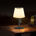 Gewiny Solar Table Lamp for Outside Patio Solar Lamp Outdoor Lamp Waterproof with Light Sensor,Dimmable Warm White+RGB LED Rechargeable Lamps Cordless Battery Operated Table Lamp （Black） by Gewiny