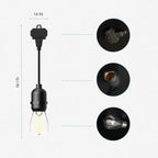 GOODSMANN LED Outdoor Low Voltage String Lights 12V 16 PCS Bulbs Hanging Landscape Lighting, 50 FT Light String Weatherproof Decorative Lights - Image 6