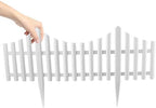 DOITOOL Flexible White Picket Fence Garden Border, 5 Pcs Decorative Landscape Edging Fences, Grass Lawn Flowerbeds Plant Borders, White (Overall Length 120 Inches) - Image 5