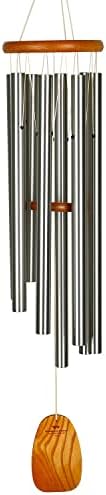 Woodstock Wind Chimes for Outside, Garden Decor, Outdoor Decor for Your Patio and Front Porch (39") Woodstock Gregorian Chimes Tenor Silver Inspirational and Memorial Wind Chime Christmas Gifts (GTS) by WoodstockChimes
