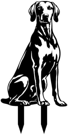 Dog Metal Garden Stake - Weatherproof Dog Silhouette Yard Art, Decorative Outdoor Sign for Lawn & Patio, Heartfelt Gift for Vizsla Lovers(Sit,14") by VORISCAPE