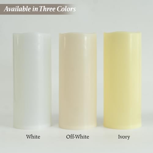12" x 5" Waterproof Extra Large Outdoor Flameless Candles Battery Operated LED Flickering Pillar Candles with Remote for Indoor Outdoor Lanterns, Long Lasting, Ivory White Large, Set of 2 - Image 5