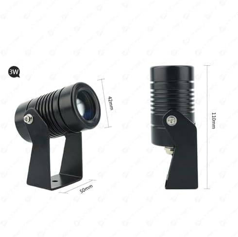 3W LED Beam Spotlight, Led Spot Lights, AC85-265V LED Beam Light, Outdoor Building Exterior Wall Projector Lights, IP67 Waterproof Narrow Beam Spot Light(Blue Light) - Image 2