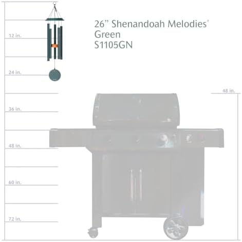 Shenandoah Melodies 25-inch Windchime, Green - Image 6