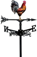 Metal Rooster Weather Vane, Retro Style, Suitable for Rooftop Villas and Peacock Weather vanes; Ideal for Sheds, courtyards, and gazebos. (Rooster B) by Unknown