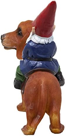 Funny Guy Mugs Gnome and a Dachshund Garden Statue- Indoor/Outdoor Garden Dog Gnome Sculpture for Patio, Yard or Lawn - Image 5