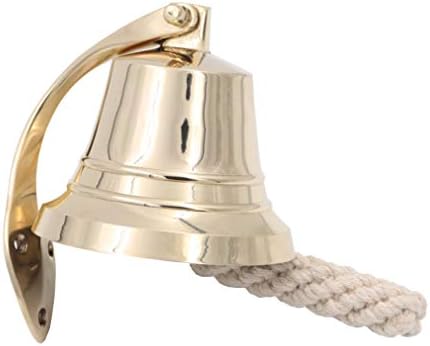 The Metal Magician Nautical Hanging Wall Mountable 4" Solid Brass Ship Bell - Image 4