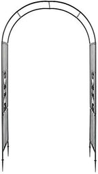 Outvita 7.3FT Dark Green Metal Garden Arch Trellis for Climbing Plants - Image 4