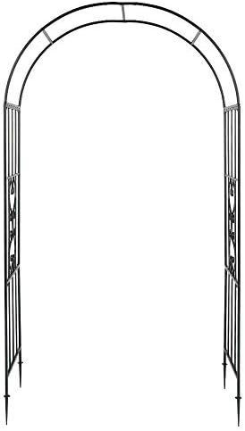 Outvita 7.3FT Dark Green Metal Garden Arch Trellis for Climbing Plants - Image 4