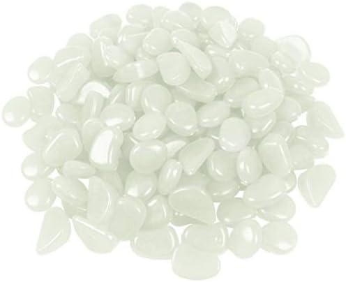 4.8Lbs 1100pcs Glow in The Dark Stones Garden Pebbles Rocks Indoor Outdoor Decor Luminous Stone for Walkways Driveway Yard Grass (White in Daytime, Blue in Night) - Image 2
