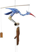 Cohasset Gifts Bamboo Wind Chimes | Natural Soothing Melodic Tones | Wood Outdoor Home Decor for Patio or Garden | Thoughtful Gift or Hang on Your Own Deck| #147B “Happy” Bobbing Head Bird Wind Chime by CohassetGiftsGarden