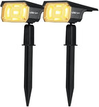 LEREKAM 40 LEDs Spotlights,IP65 Waterproof Solar Powered Landscape Spotlights 2-in-1 Wall Light, Outdoor Landscaping Lights Auto On/Off for Yard Garden 2Pack Warm-White by LEREKAM
