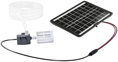 6W Solar Water Pump With 9V Panel, 12V Submersible Pump for Fountain Pond Fish Tank and Rockery, 240L/H Circulation System with Filter and 2m Hose for Outdoor Garden Use(Without switch) by Unknown