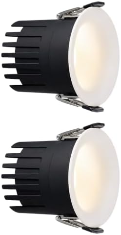2 Pcs 3 Inch LED Recessed Light, 3.0 in Cutout Trimless Canless Lamp, 12W 4000K Full Spectrum, CRI 98 Dimmable Recessed Ceiling Light for Living Room Kitchen, Frameless Aluminum Spotlight - Image 3