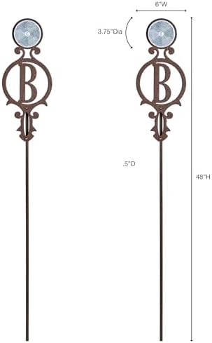 Touch of Class Pathways Driveway Marker Stake, Monogram, Bronze, Set of 2 - Image 3