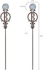 Touch of Class Pathways Driveway Marker Stake, Monogram, Bronze, Set of 2 - Image 3