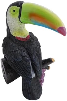 Outdoor Statue Toucan Tree Hugger Outdoor Statues Exotic Bird Sculpture Garden Decor - Image 3
