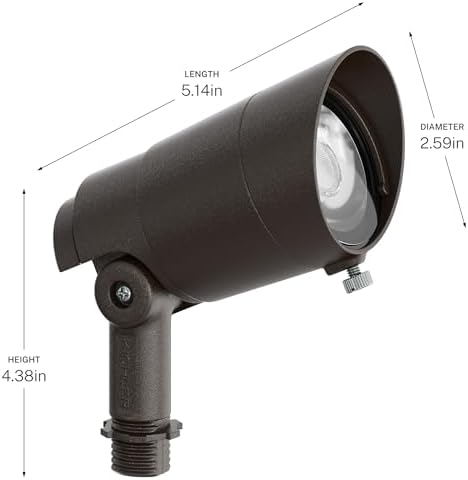 Kichler Integra 375 Lm 60 Degrees Accent Light 3000K in Textured Architectural Bronze, 9-15V Operating Range, 16303AZT30 - Image 5