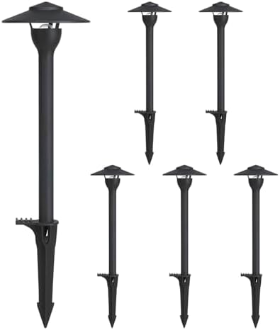Low Voltage Pathway Lights LED Landscape Lights, 4.5W 12V AC/DC, 3000K Warm White, Cast-Aluminum, IP65 Waterproof, ETL Listed, for Yard, Walkway, Garden, 6 Pack by MULANDI