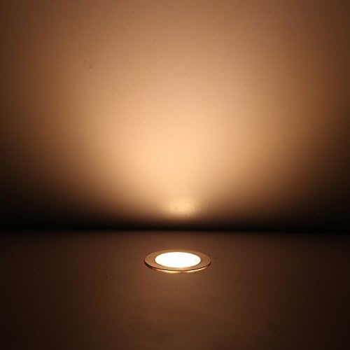 Low Voltage LED Deck Lighting Kit Stainless Steel 1W Waterproof Outdoor Yard Garden Decoration Lamps Landscape Pathway Patio Step Stairs Warm White LED In-ground Lights, 6pack - Image 2