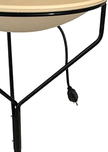 BestNest Heated Bird Bath with Metal Stand and 25' Lock-N-Dry Cord – 20" Diameter, Thermostatically Controlled Heater for Winter Use, Outdoor Bird Bath with Safe Power Connection - Image 6