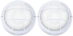 GRUENLICH LED Bulkhead Light, 8" Round Aluminum, 5000K, White, 2 Pack by GRUENLICH