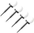 4Pcs Solar Ball Lights Outdoor, White LED Pathway Garden Decor by PLAFOPE