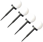4Pcs Solar Ball Lights Outdoor, White LED Pathway Garden Decor by PLAFOPE