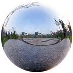 Stainless Steel Hollow Sphere Mirror Polished Decorative Metal Ball for Stair Railing Gate Fence Garden and DIY Projects,250mm by Unknown