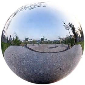 Stainless Steel Hollow Sphere Mirror Polished Decorative Metal Ball for Stair Railing Gate Fence Garden and DIY Projects,250mm by Unknown