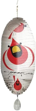 Red Carpet Studios Officially Licensed Charley Harper Windspinner Garden Art, Hangs 18", Cardinal with Seed by RedCarpetStudios