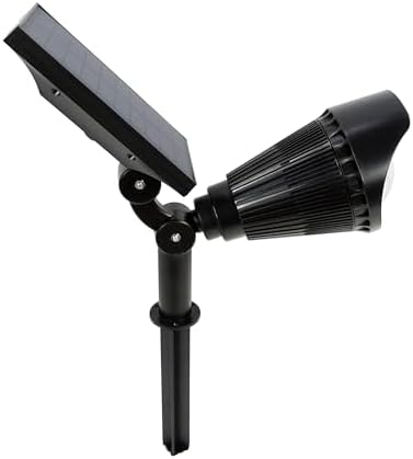 Alpine Corporation 6" Tall Solar Rotating Projector Lights, Dual Function with Multicolor LED Outdoor Decorative Lights, Black - Image 5